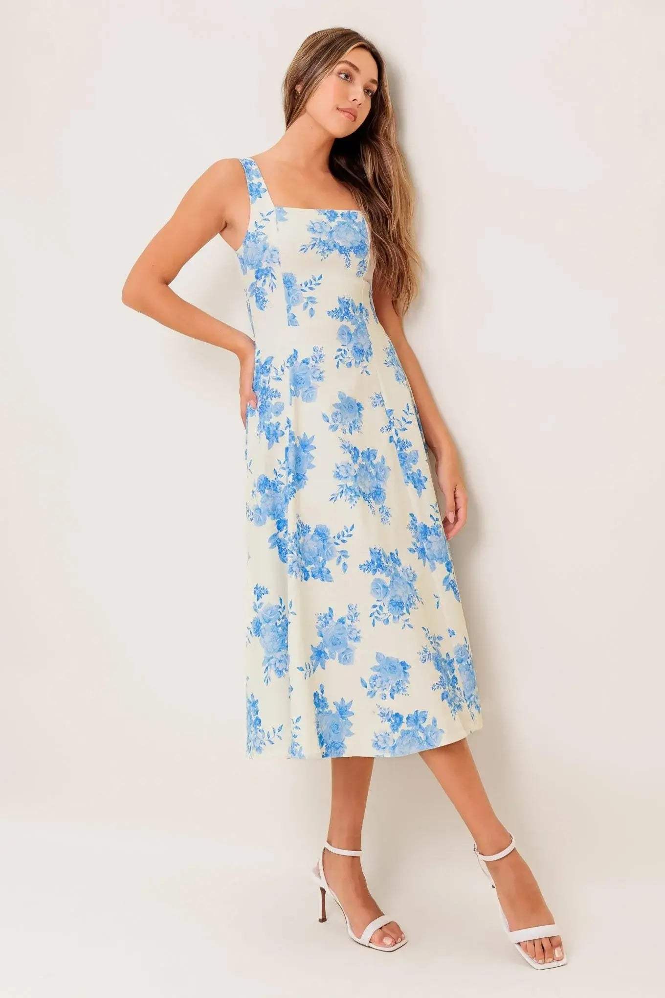 BLUEBELL BREEZE WOVEN MIDI DRESS - Flying Tomato - Flyclothing LLC