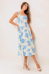 BLUEBELL BREEZE WOVEN MIDI DRESS - Flying Tomato - Flyclothing LLC