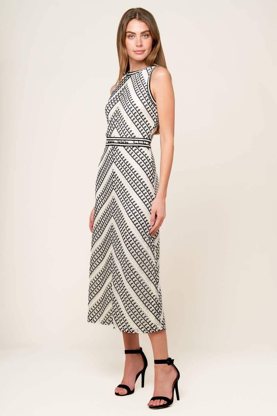 TERRIFIC TIMING CROCHET MIDI DRESS - Flying Tomato - Flyclothing LLC