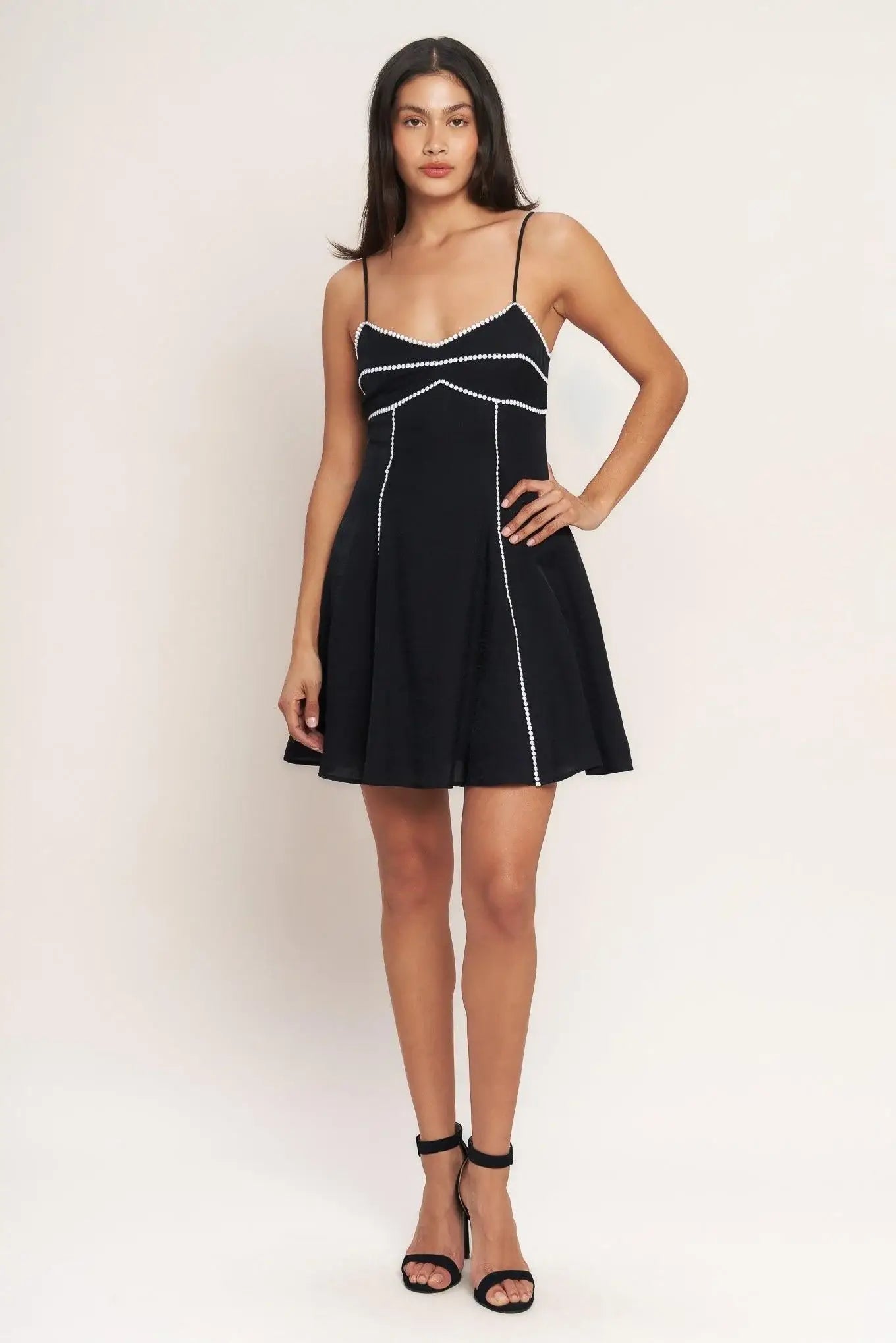 ALL EYES ON YOU WOVEN MINI DRESS - Flying Tomato - Flyclothing LLC