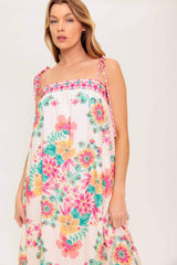 SUMMER GLOW IVORY WOVEN MAXI DRESS - Flying Tomato - Flyclothing LLC