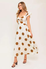 MOJITO MOOD WOVEN MIDI DRESS - Flying Tomato - Flyclothing LLC