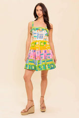 OUT OF OFFICE GREEN WOVEN MINI DRESS - Flying Tomato - Flyclothing LLC