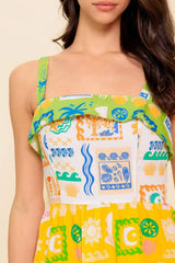 OUT OF OFFICE GREEN WOVEN MINI DRESS - Flying Tomato - Flyclothing LLC