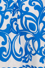 BLOOM SERENADE BLUE WOVEN MIDI DRESS - Flying Tomato - Flyclothing LLC