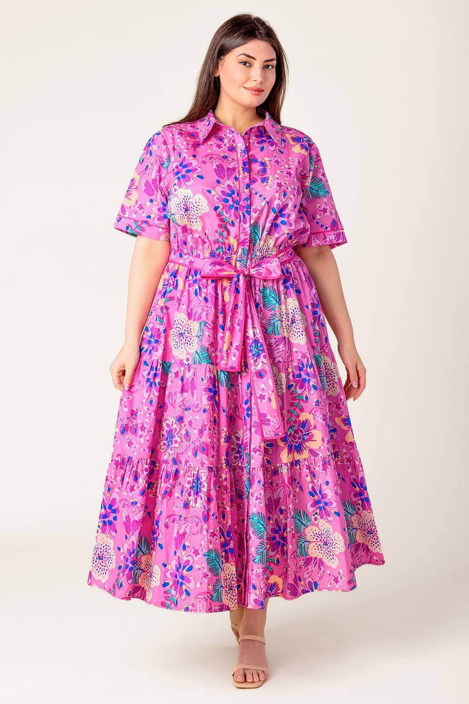 CELESTIAL SKIES WOVEN MIDI DRESS - Flying Tomato - Flyclothing LLC