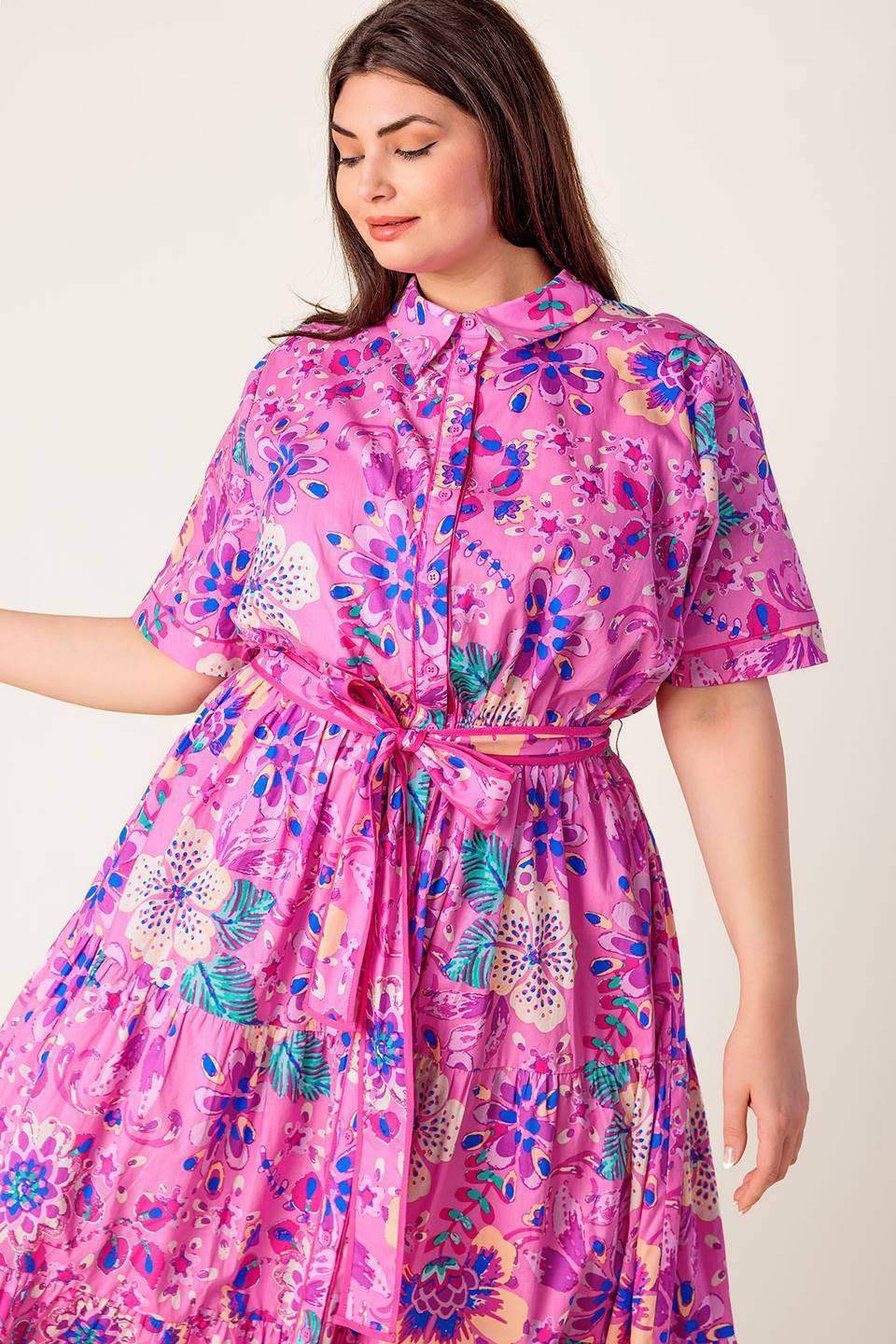 CELESTIAL SKIES WOVEN MIDI DRESS - Flying Tomato - Flyclothing LLC