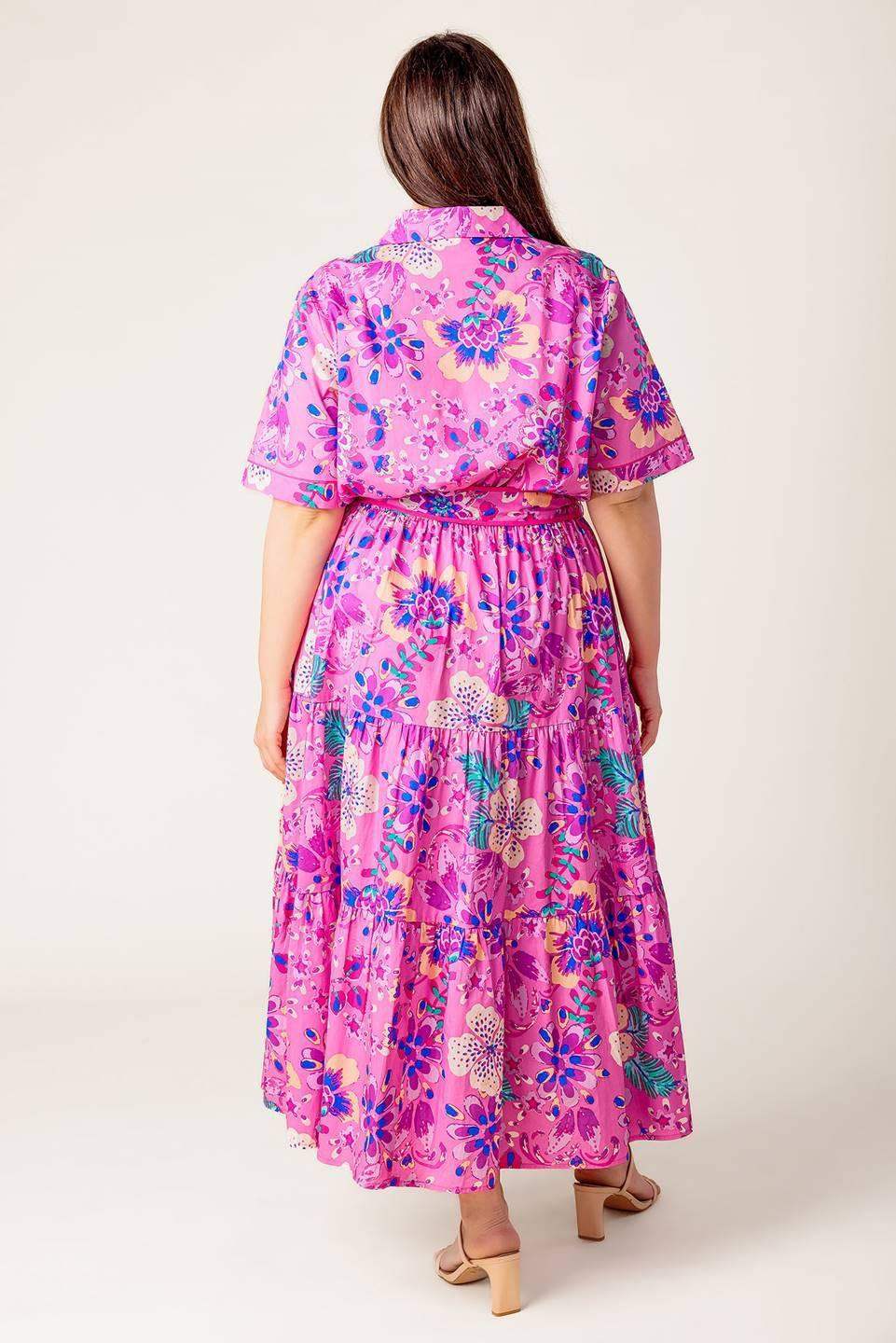CELESTIAL SKIES WOVEN MIDI DRESS - Flying Tomato - Flyclothing LLC
