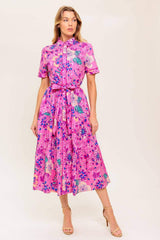 CELESTIAL SKIES WOVEN MIDI DRESS - Flying Tomato - Flyclothing LLC