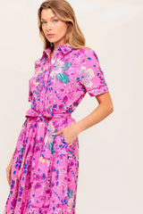 CELESTIAL SKIES WOVEN MIDI DRESS - Flying Tomato - Flyclothing LLC