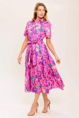 CELESTIAL SKIES WOVEN MIDI DRESS - Flying Tomato - Flyclothing LLC