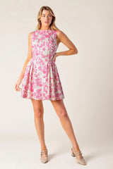 ADVENTURE ISLAND PINK WOVEN MINI DRESS - Flying Tomato - Flyclothing LLC
