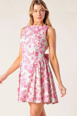 ADVENTURE ISLAND PINK WOVEN MINI DRESS - Flying Tomato - Flyclothing LLC