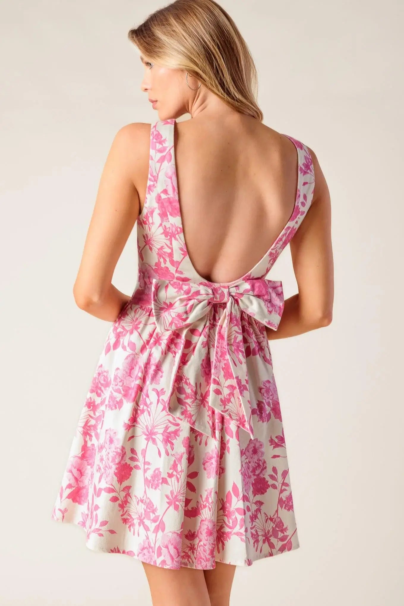 ADVENTURE ISLAND PINK WOVEN MINI DRESS - Flying Tomato - Flyclothing LLC