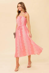 TAILOR MADE FOR YOU WOVEN LACE MIDI DRESS - Flying Tomato - Flyclothing LLC