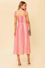 TAILOR MADE FOR YOU WOVEN LACE MIDI DRESS - Flying Tomato - Flyclothing LLC