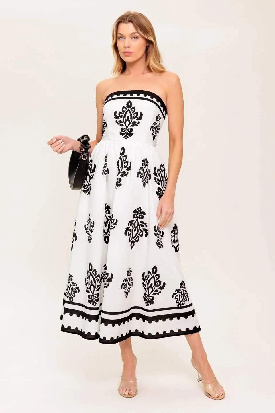 MYSTIC TWILIGHT WOVEN MDI DRESS - Flying Tomato - Flyclothing LLC