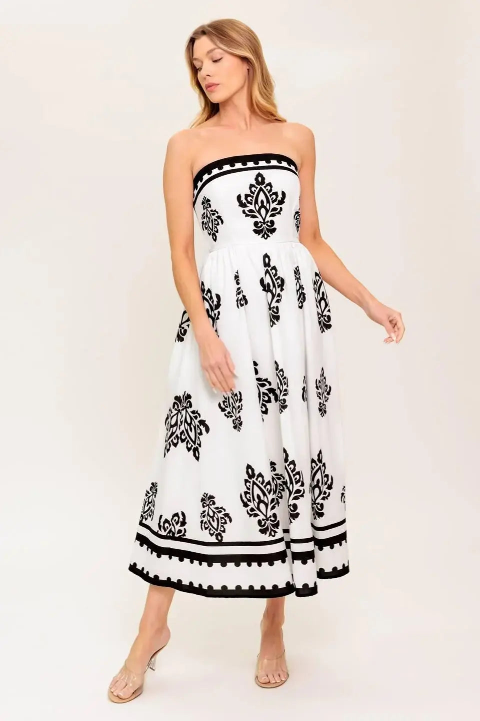MYSTIC TWILIGHT WOVEN MDI DRESS - Flying Tomato - Flyclothing LLC