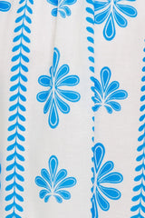 BLUE NOIR FLORAL WOVEN MAXI DRESS - Flying Tomato - Flyclothing LLC