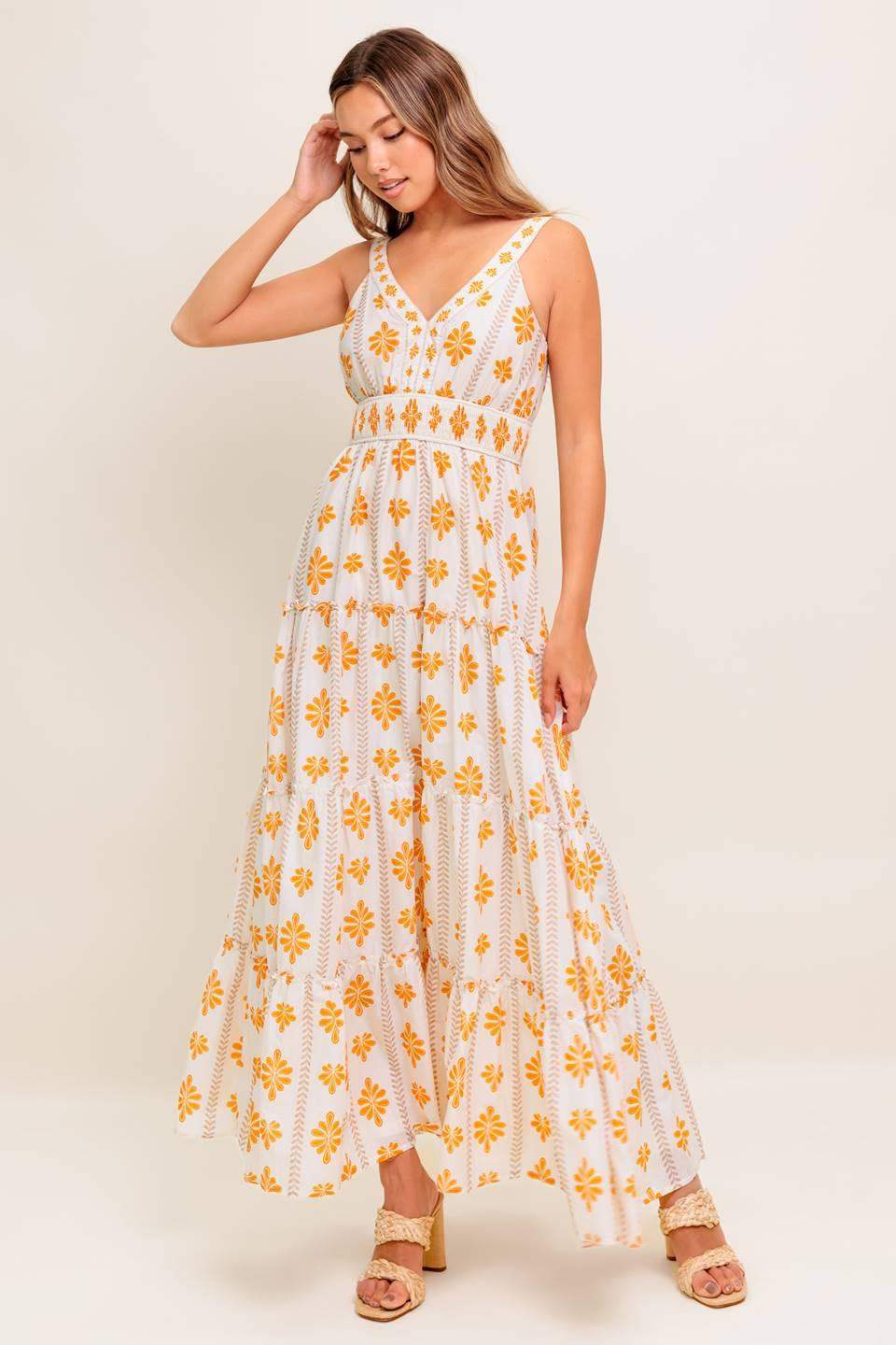 DAILY DELIGHT WOVEN MAXI DRESS - Flying Tomato - Flyclothing LLC