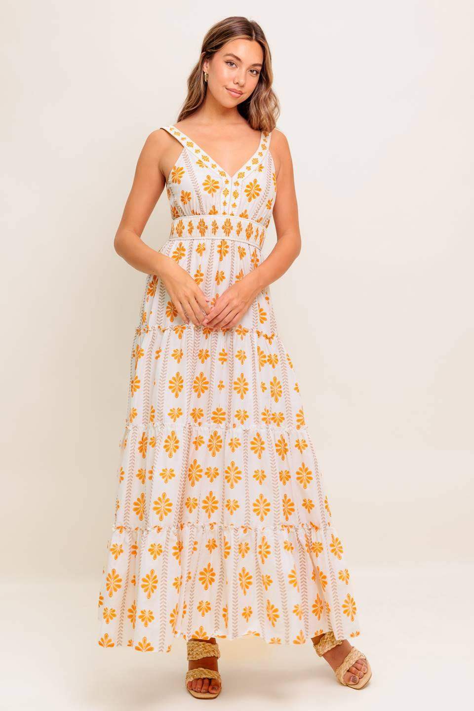 DAILY DELIGHT WOVEN MAXI DRESS - Flying Tomato - Flyclothing LLC
