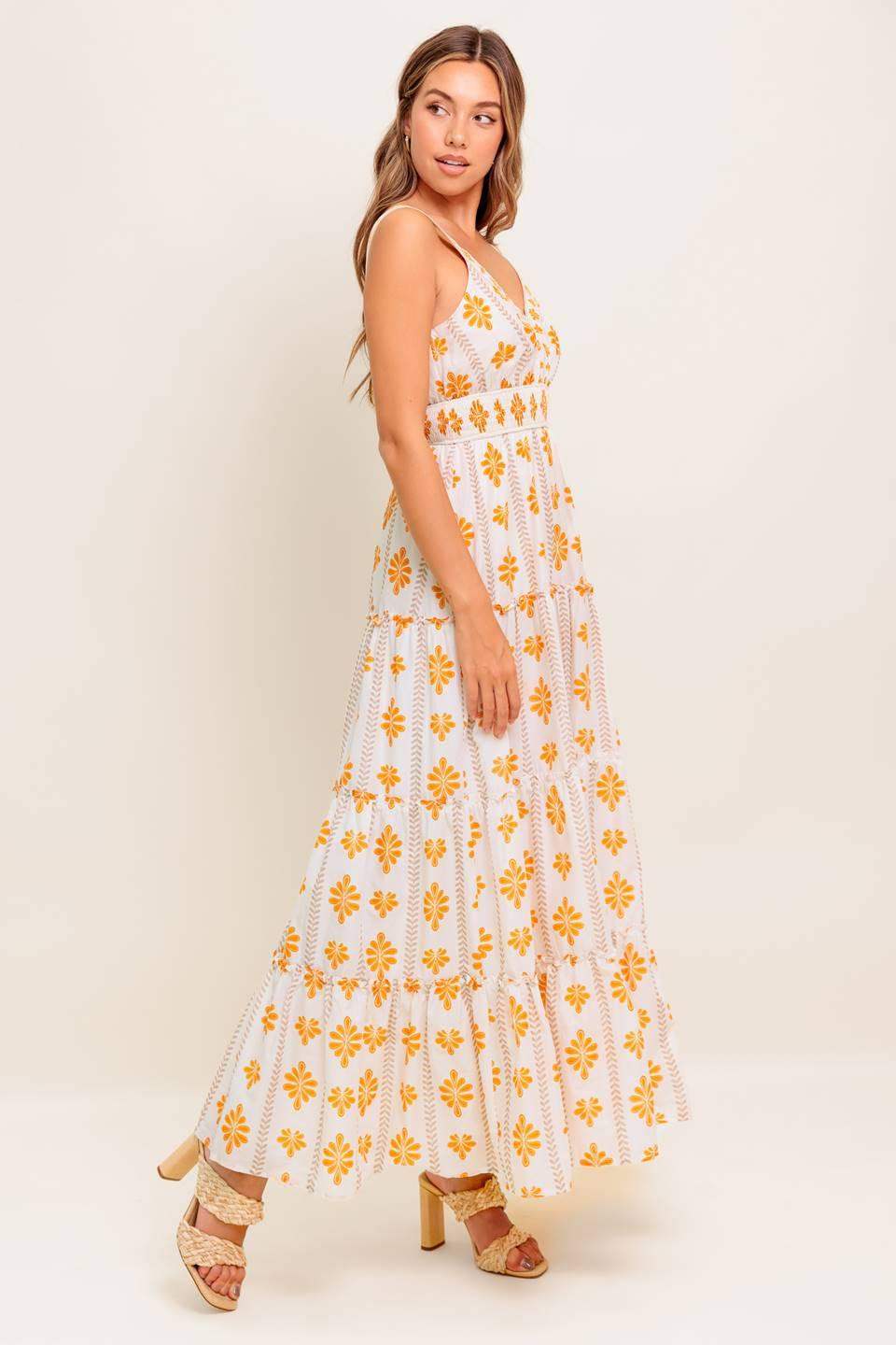 DAILY DELIGHT WOVEN MAXI DRESS - Flying Tomato - Flyclothing LLC