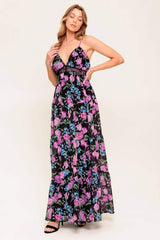 PURE SUNSHINE BLACK WOVEN MAXI DRESS - Flying Tomato - Flyclothing LLC