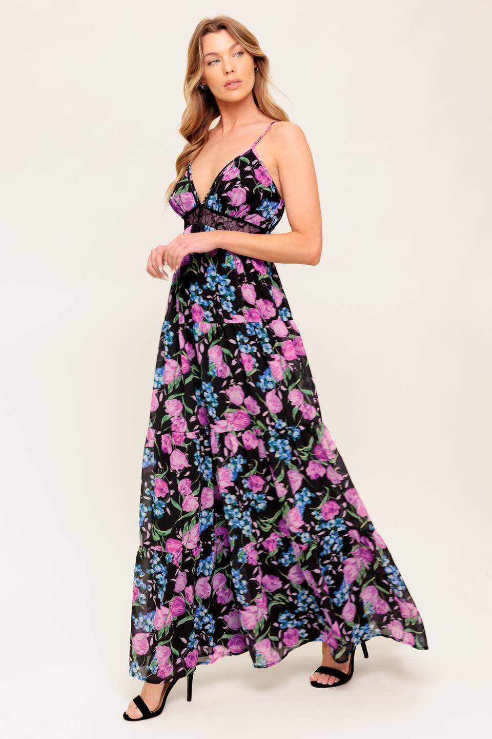 PURE SUNSHINE BLACK WOVEN MAXI DRESS - Flying Tomato - Flyclothing LLC