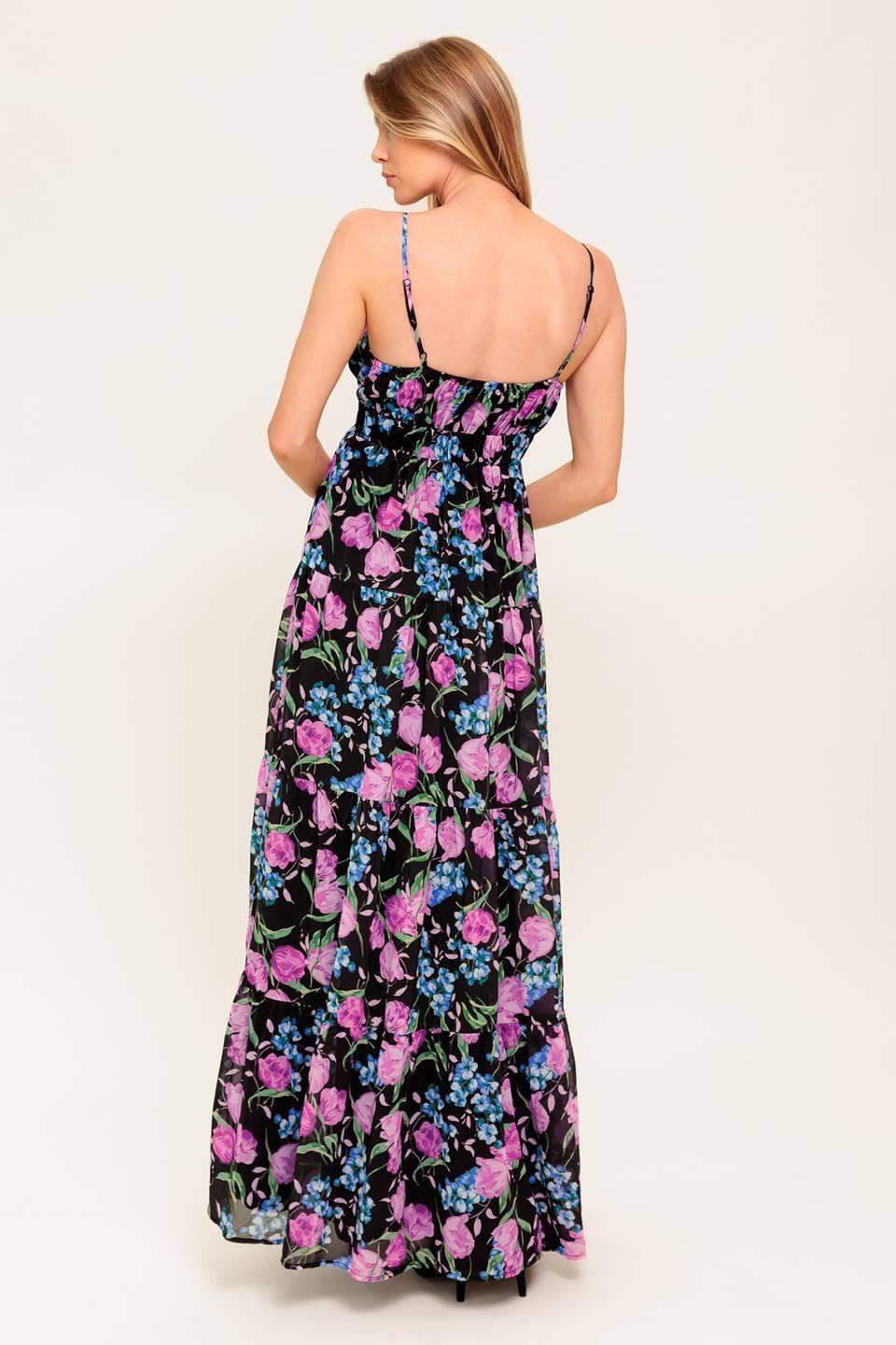 PURE SUNSHINE BLACK WOVEN MAXI DRESS - Flying Tomato - Flyclothing LLC