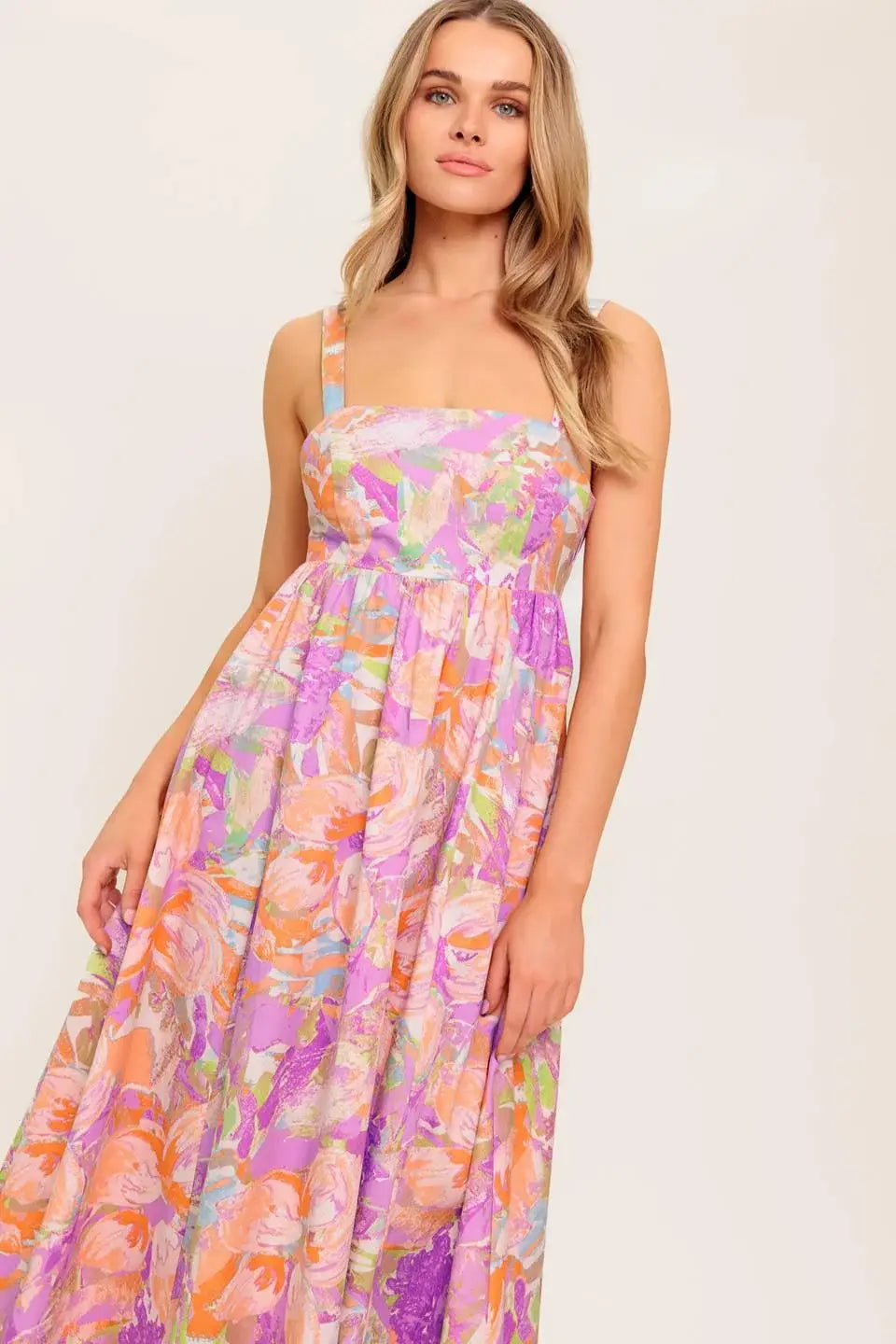 BREEZE SONG PINK WOVEN MIDI DRESS - Flying Tomato - Flyclothing LLC