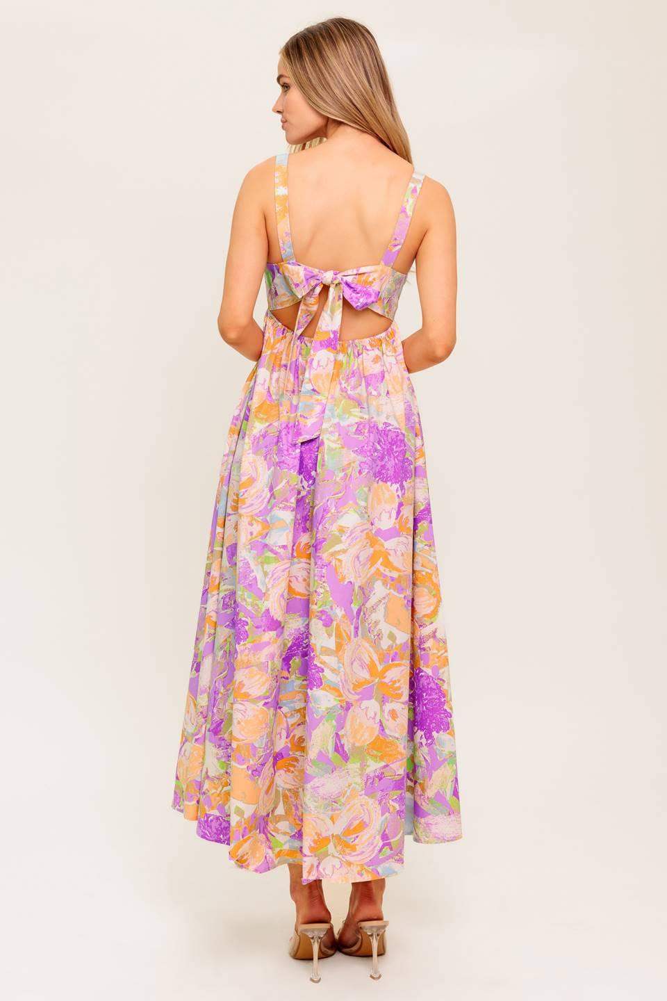 BREEZE SONG PINK WOVEN MIDI DRESS - Flying Tomato - Flyclothing LLC