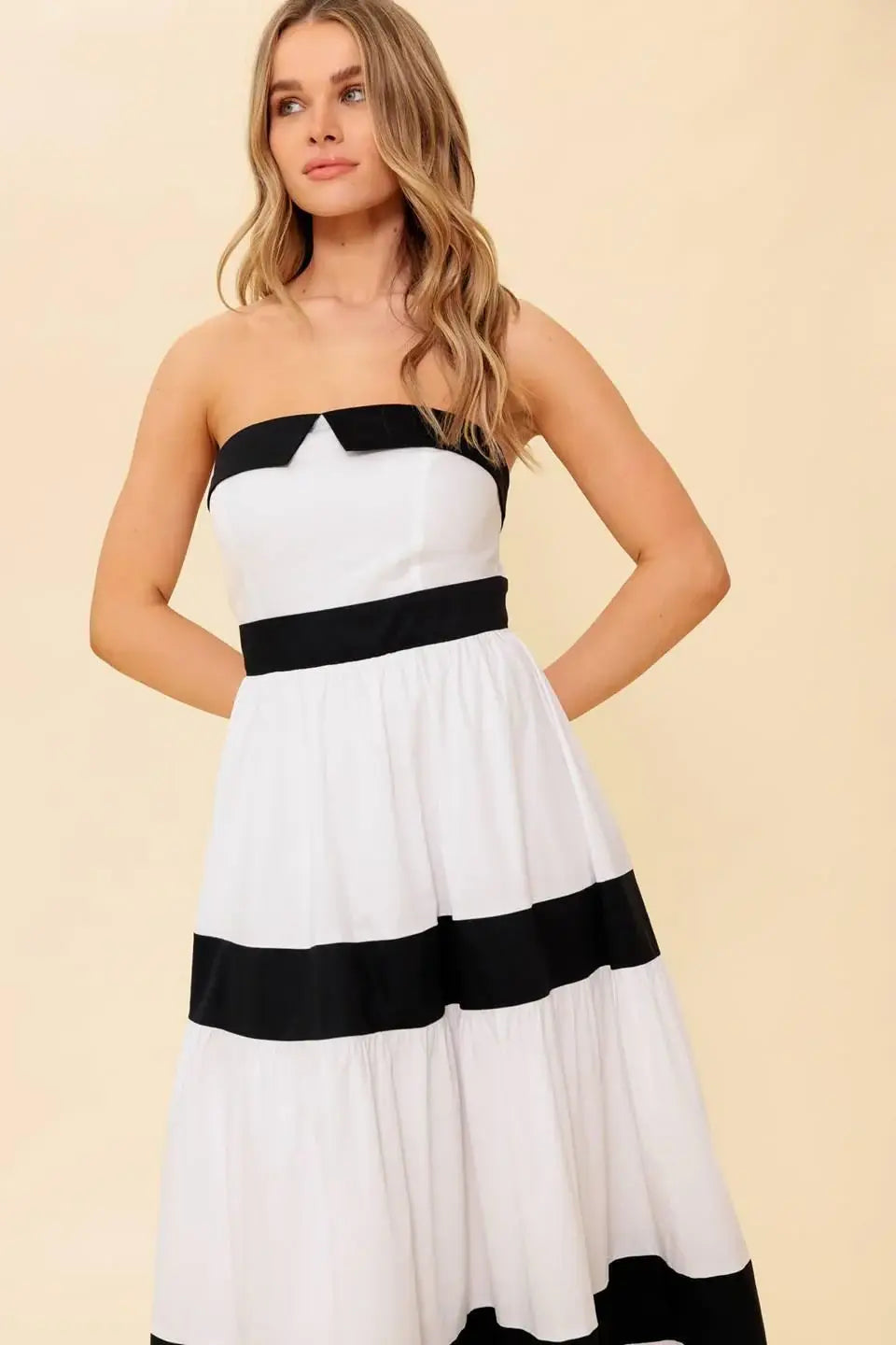 YOURS TO KEEP COLOR BLOKED MAXI DRESS - Flying Tomato - Flyclothing LLC
