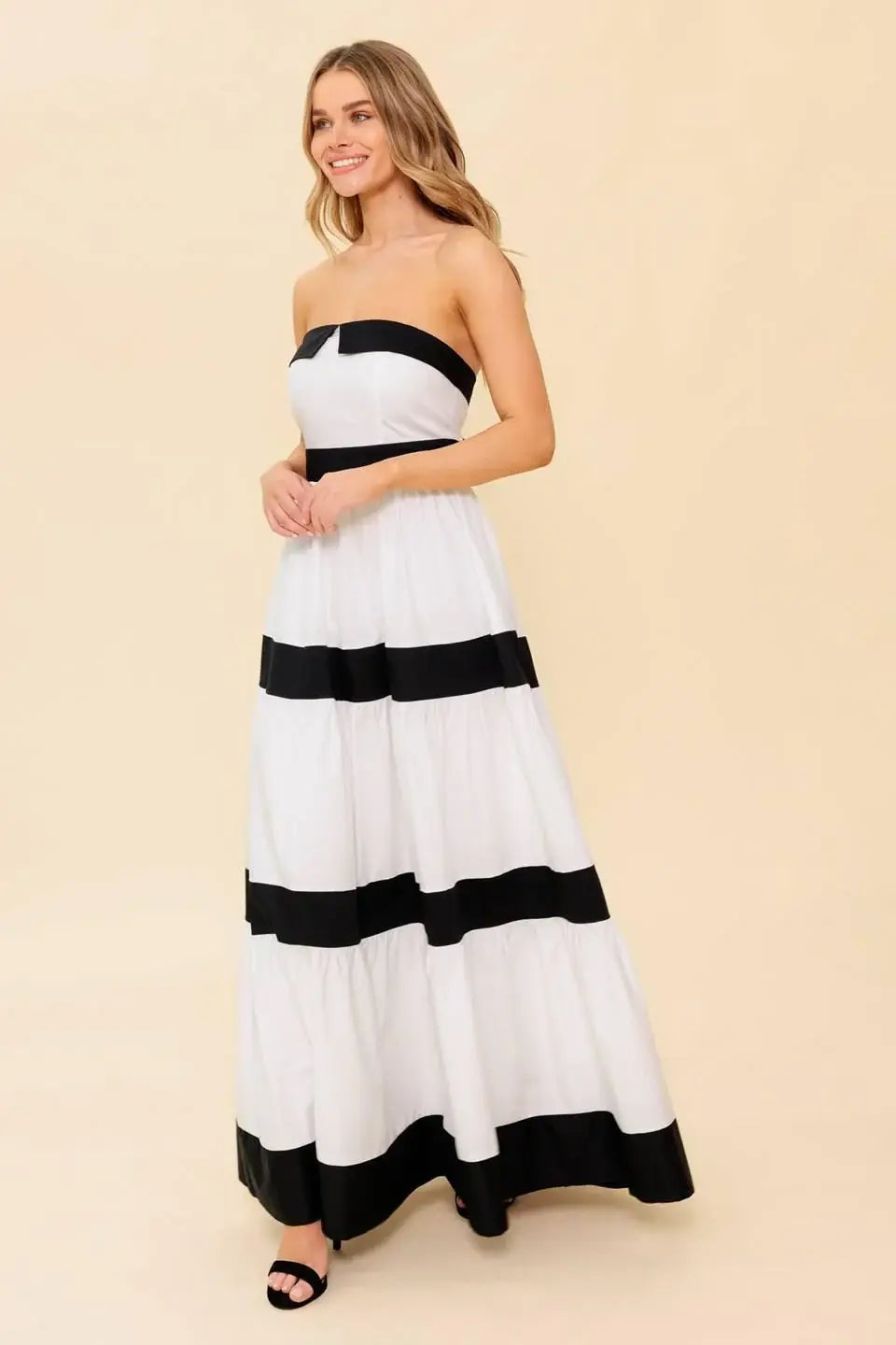 YOURS TO KEEP COLOR BLOKED MAXI DRESS - Flying Tomato - Flyclothing LLC