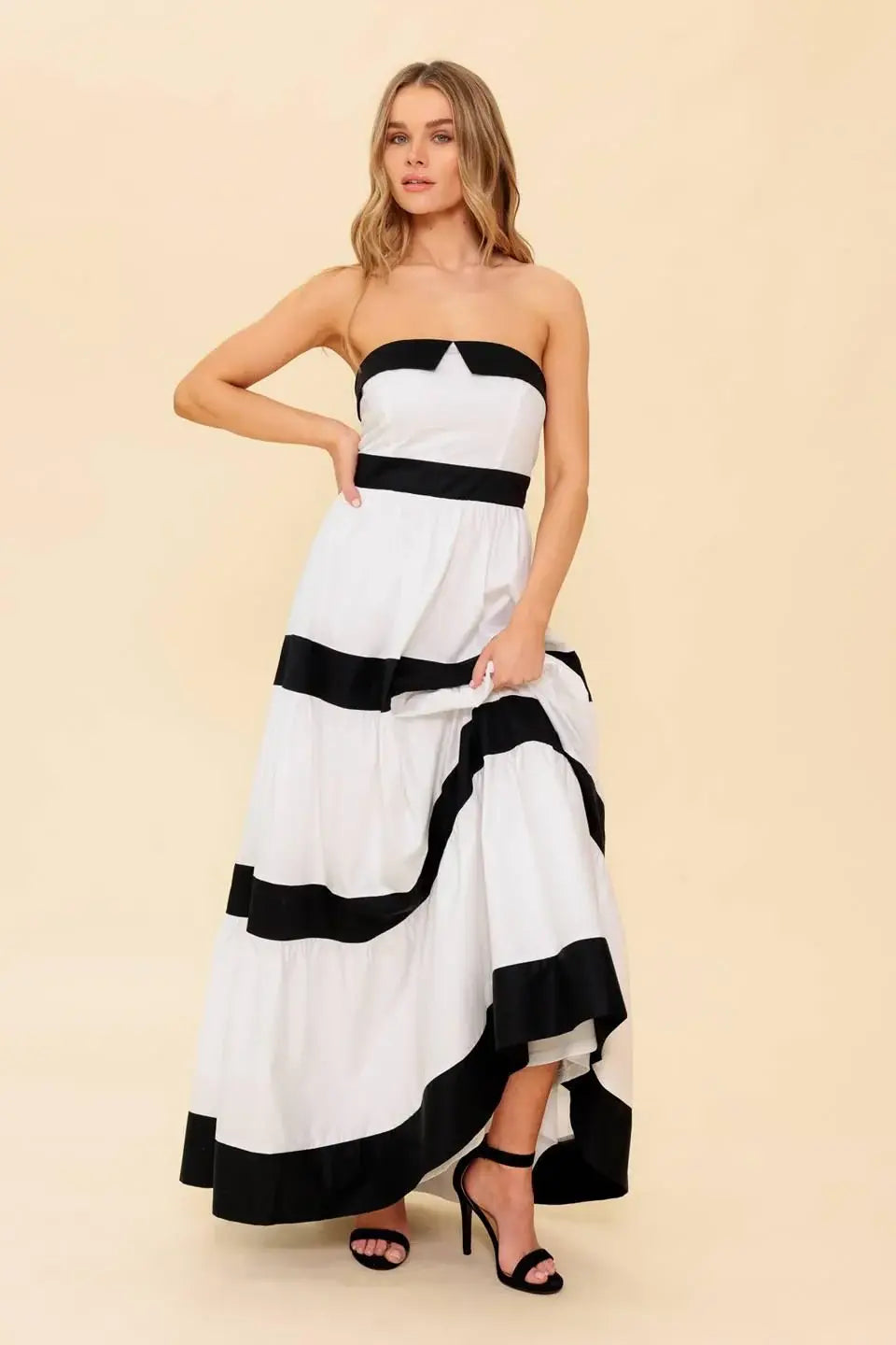 YOURS TO KEEP COLOR BLOKED MAXI DRESS - Flying Tomato - Flyclothing LLC
