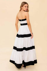 YOURS TO KEEP COLOR BLOKED MAXI DRESS - Flying Tomato - Flyclothing LLC