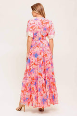MINIMAL BLOOM WOVEN MAXI DRESS - Flying Tomato - Flyclothing LLC