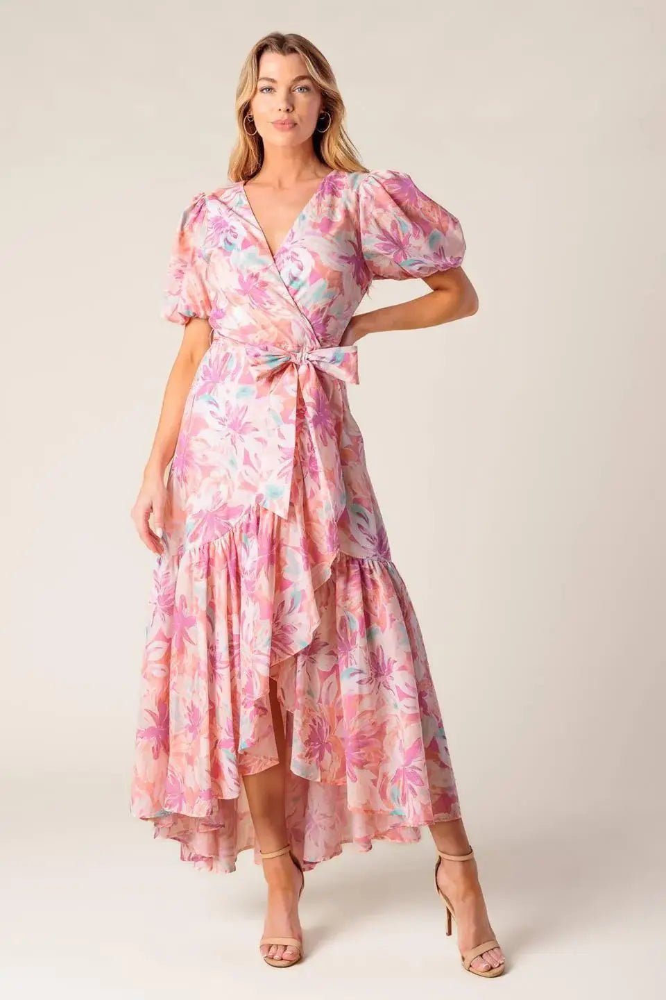 BLESS YOUR HEART CORAL WOVEN MINI DRESS - Flying Tomato - Flyclothing LLC