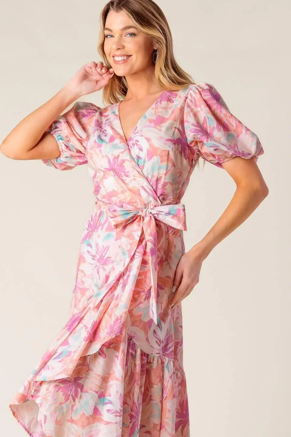 BLESS YOUR HEART CORAL WOVEN MINI DRESS - Flying Tomato - Flyclothing LLC