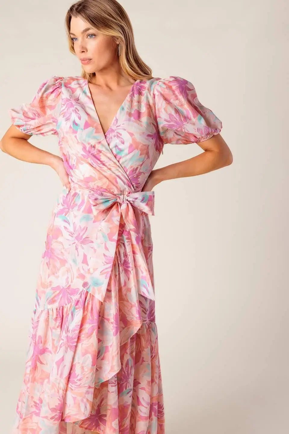 BLESS YOUR HEART CORAL WOVEN MINI DRESS - Flying Tomato - Flyclothing LLC