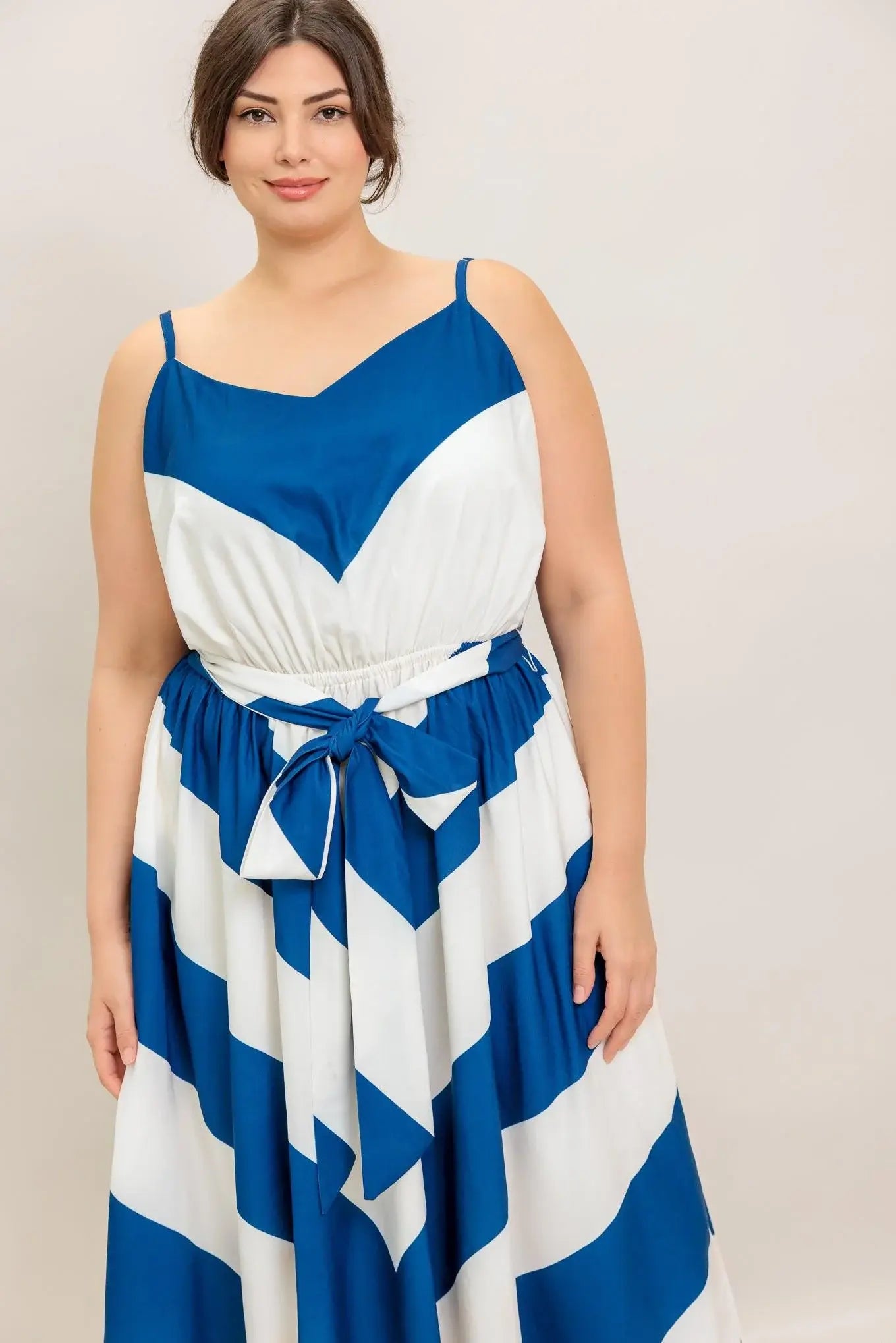 RADIANT HEART NAVY WOVEN MIDI DRESS - Flying Tomato - Flyclothing LLC