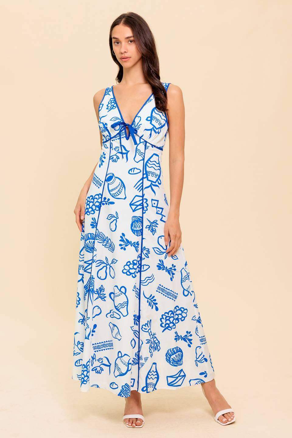 ITALIAN SUMMER WOVEN ANKLE DRESS - Flying Tomato - Flyclothing LLC