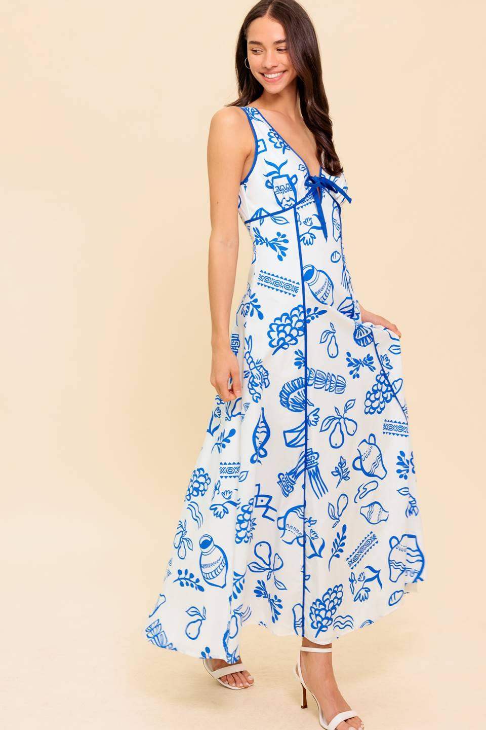 ITALIAN SUMMER WOVEN ANKLE DRESS - Flying Tomato - Flyclothing LLC