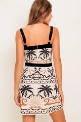 TROPIC NOIR WOVEN MINI DRESS - Flying Tomato - Flyclothing LLC
