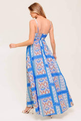 LASTING MAGIC BLUE WOVEN MAXI DRESS - Flying Tomato - Flyclothing LLC