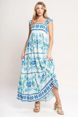WALKING ON THE COAST WOVEN MAXI DRESS - Flying Tomato - Flyclothing LLC