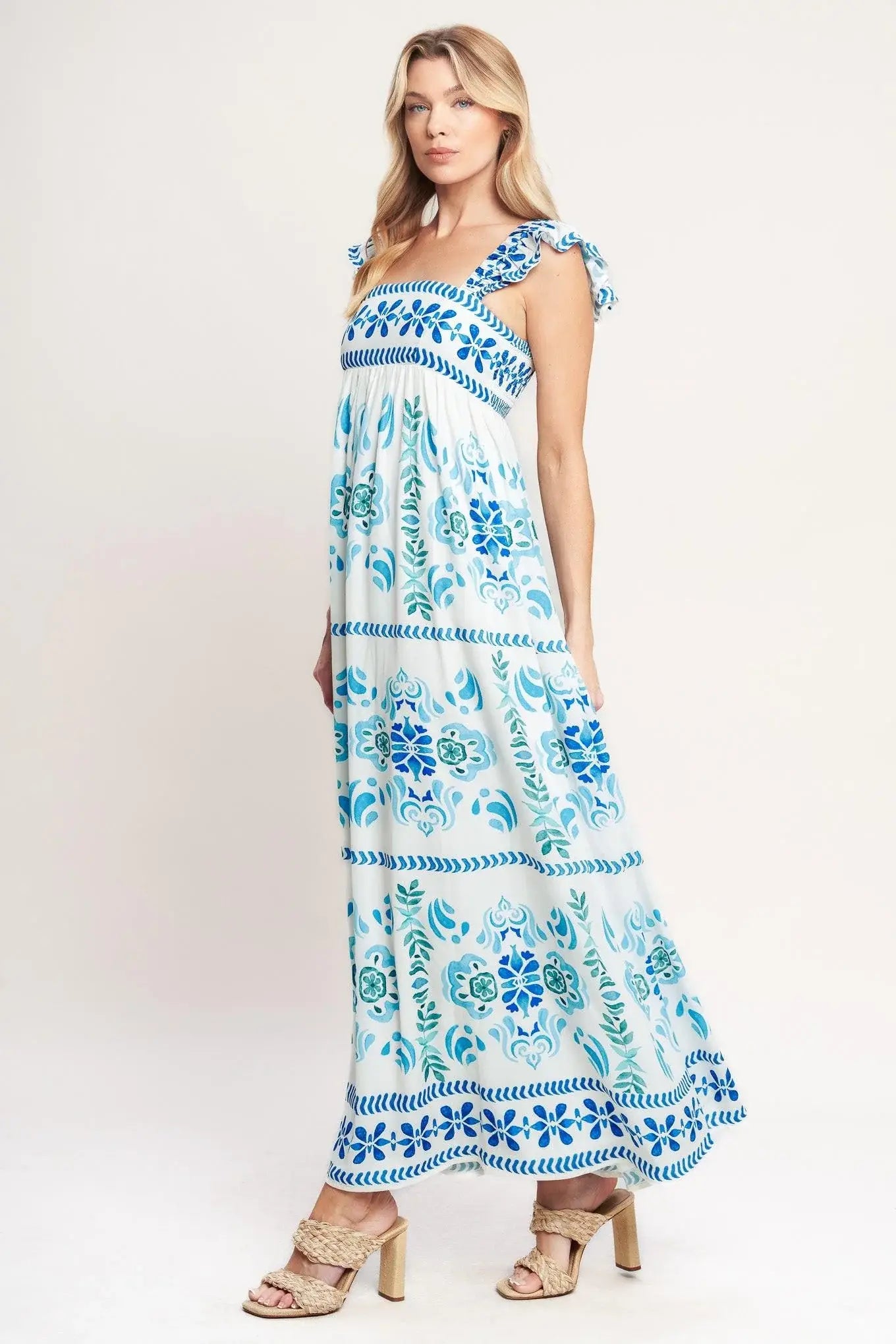 WALKING ON THE COAST WOVEN MAXI DRESS - Flying Tomato - Flyclothing LLC
