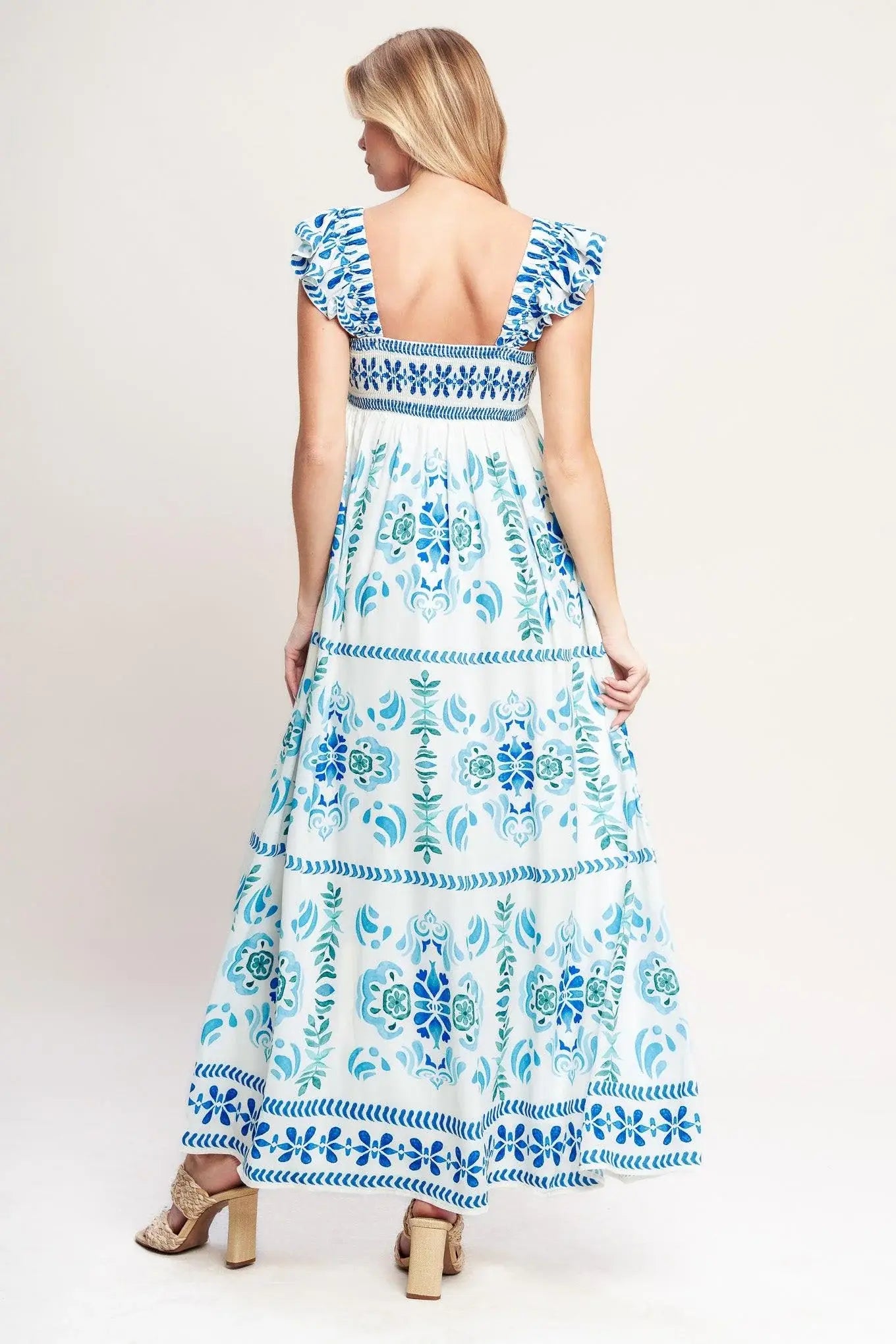 WALKING ON THE COAST WOVEN MAXI DRESS - Flying Tomato - Flyclothing LLC