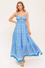 WILDFLOWER RHAPSODY WOVEN MAXI DRESS - Flying Tomato - Flyclothing LLC