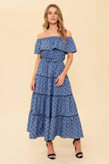 YOU'RE UNFORGETTABLE WOVEN MDI DRESS - Flying Tomato - Flyclothing LLC
