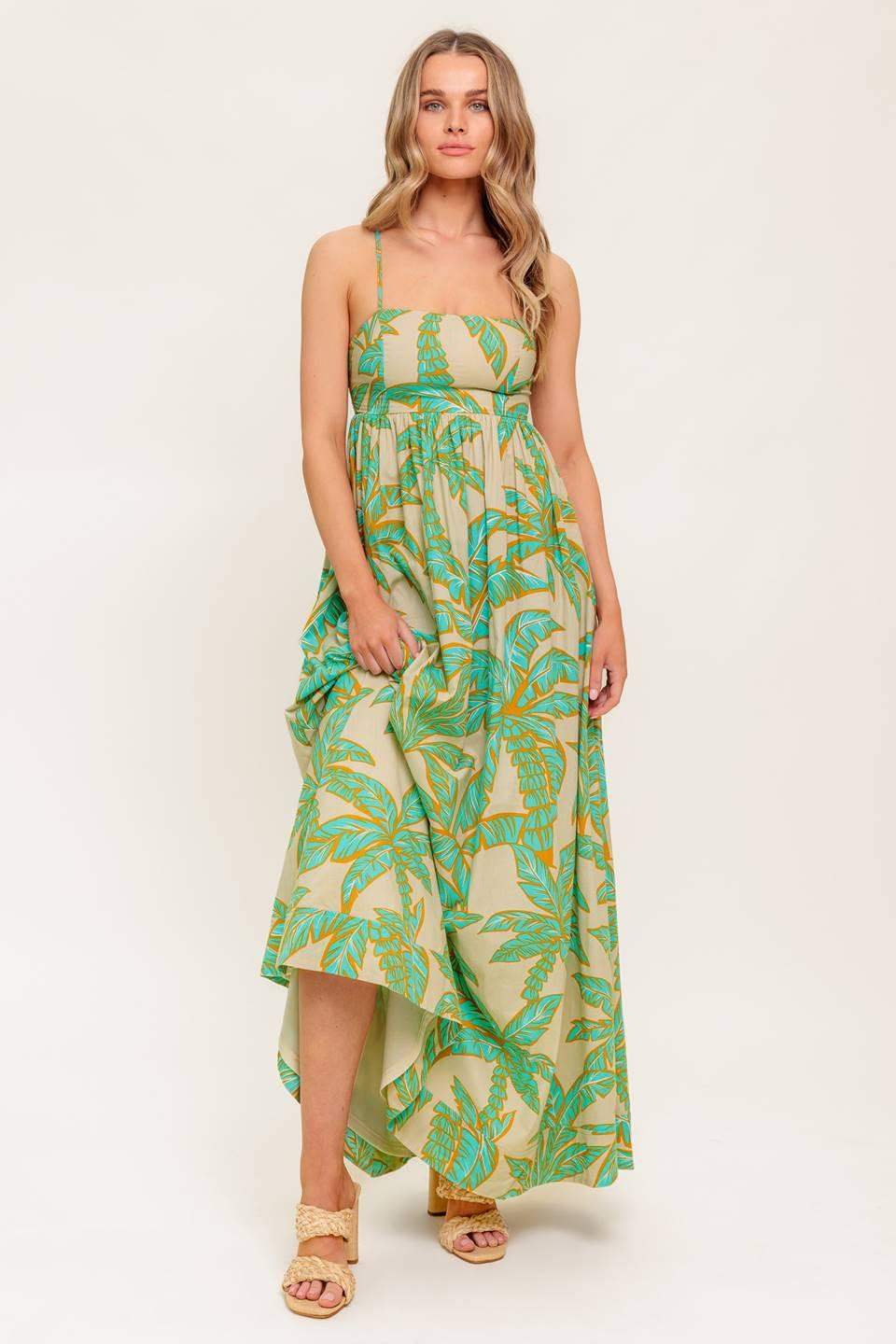 BLOSSOM SPELL WOVEN MAXI DRESS - Flying Tomato - Flyclothing LLC